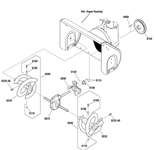 Auger Drive Group Diagram and Parts List for 1696156-01-BM1227MD 2014 Briggs and Stratton Snow Blower